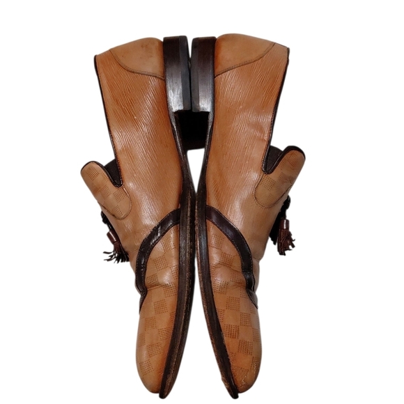 Mezlan Leather Tassled Loafer Men's Luxury Brown Slip On Loafer 9 M - Picture 7 of 13